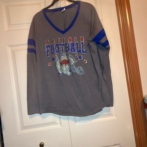 Buffalo Football Sequin Ling-Sleeve - XL